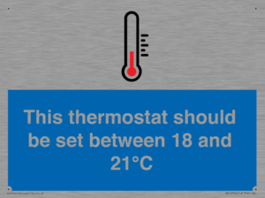 This thermostat should be set between 18 and 21°C